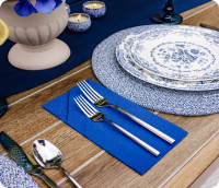 Disposable quilted napkins for catering, events, and hospitality.
