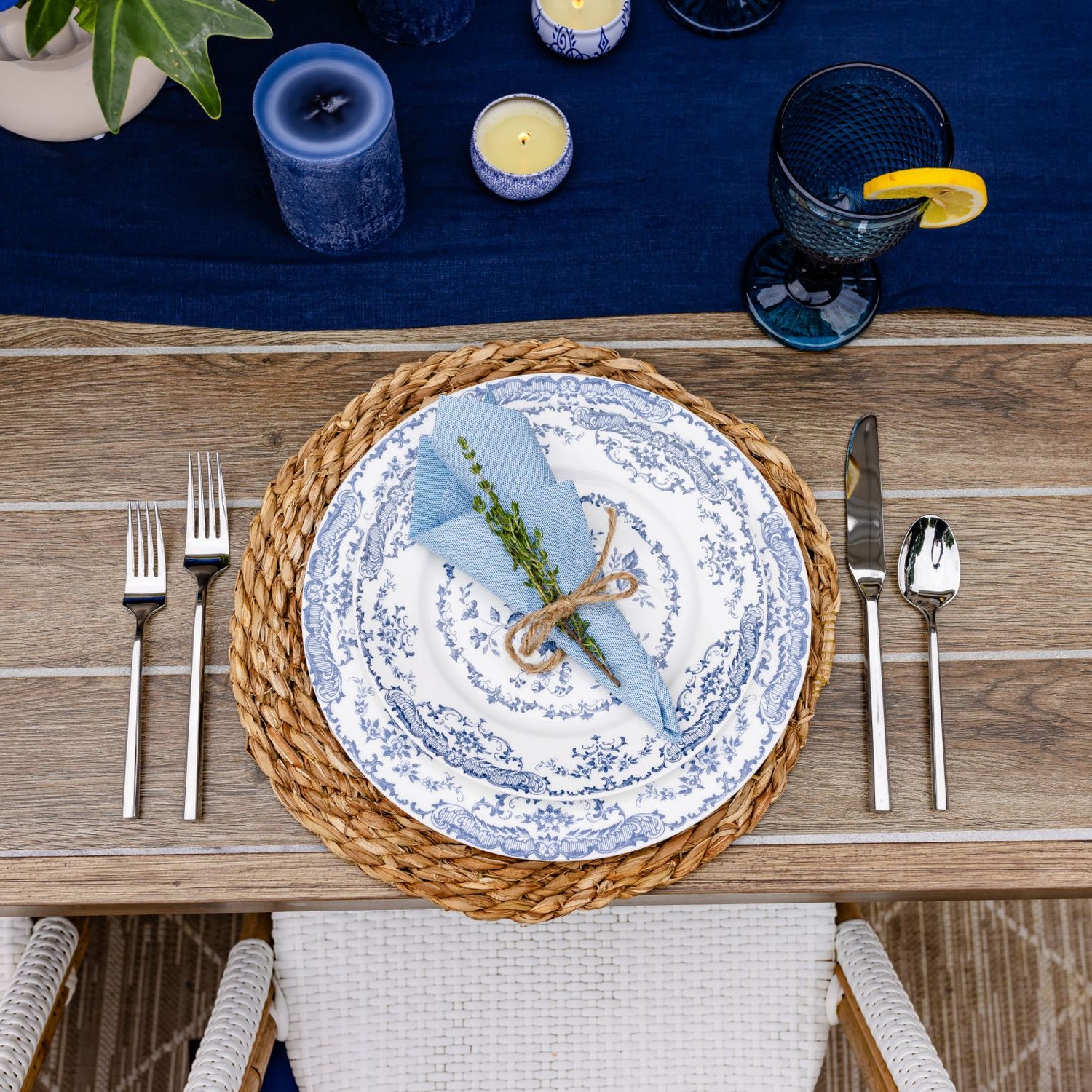 Dusty Blue Paper Napkins Bulk