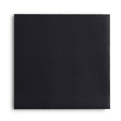 BG-CBN-BLCK/200,  black disposable linen-feel beverage napkins