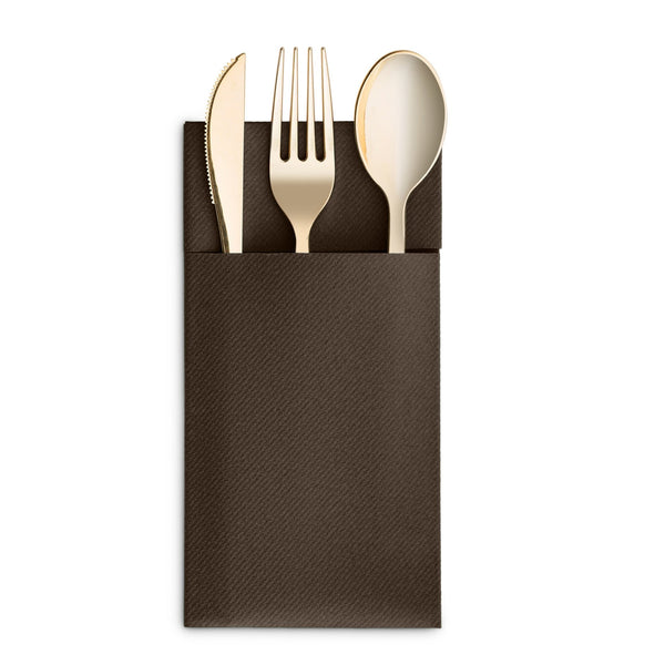 Disposable Linen-Feel Dinner Napkins with Pocket Napkins | Airlaid Paper, 16"x16" - Naptec Paper - BloominGoods