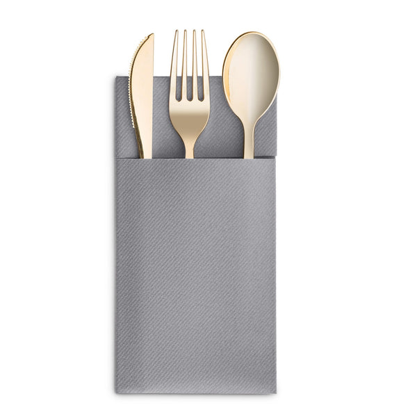 Disposable Linen-Feel Dinner Napkins with Pocket Napkins | Airlaid Paper, 16"x16" - Naptec Paper - BloominGoods