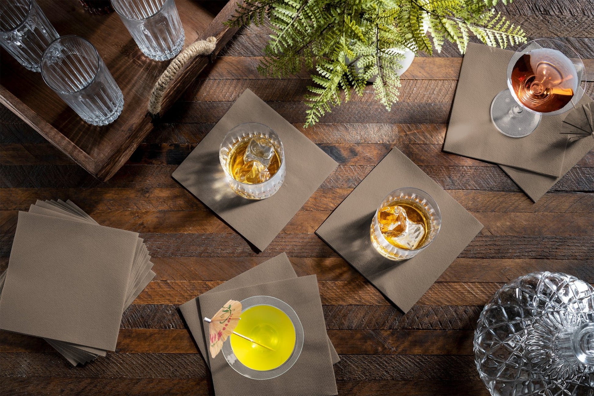 Disposable Linen-Feel Luncheon Napkins | Airlaid Paper, 13"X13", 100-Pack - Naptec Paper - Servietto