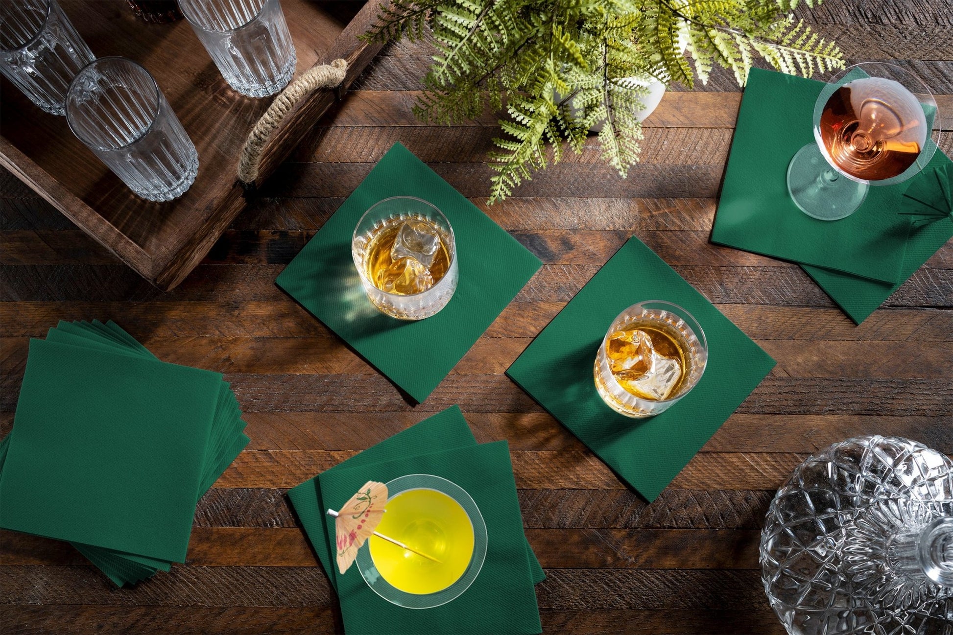 Disposable Linen-Feel Luncheon Napkins | Airlaid Paper, 13"X13", 100-Pack - Naptec Paper - Servietto