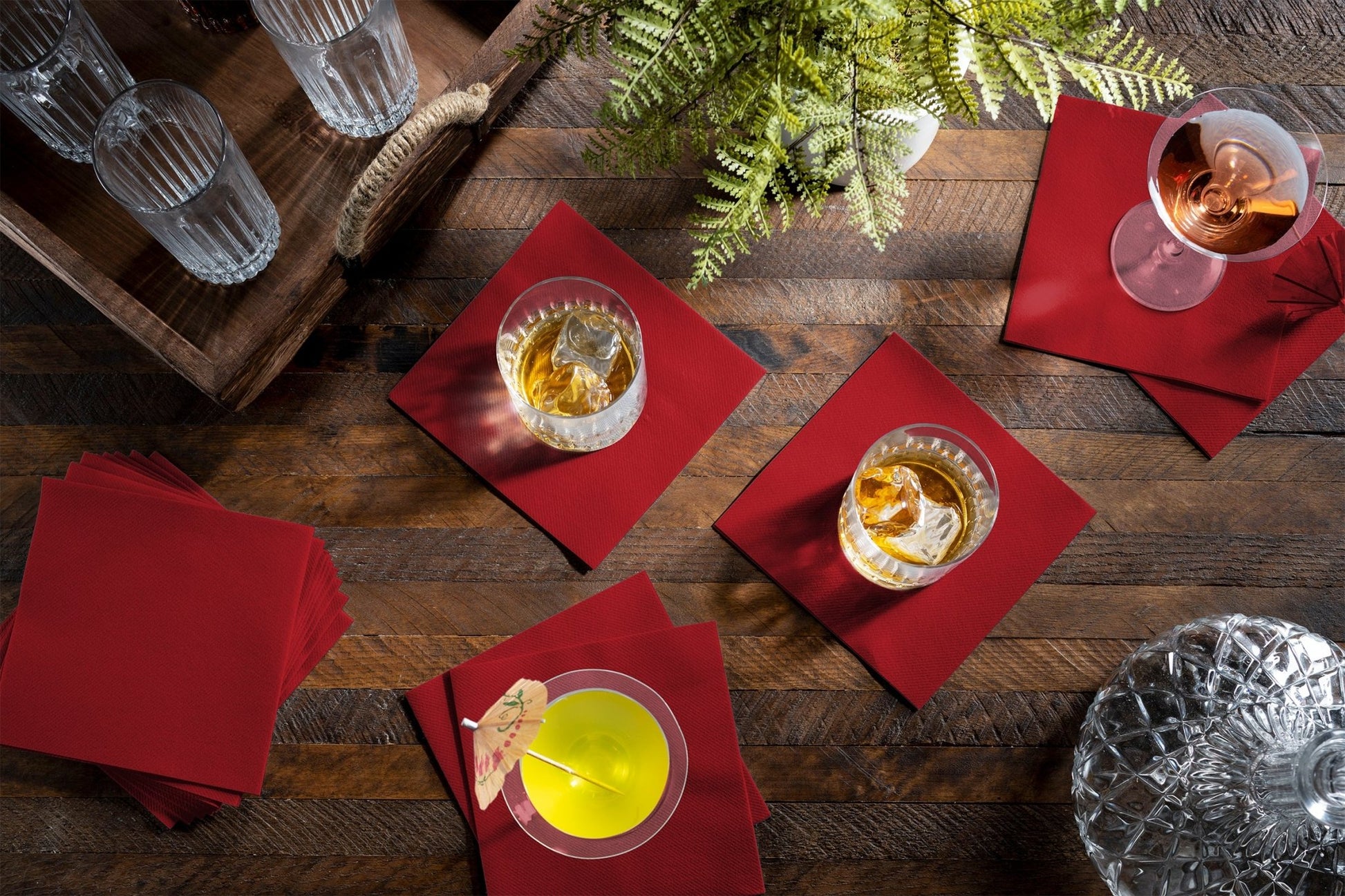 Disposable Linen-Feel Luncheon Napkins | Airlaid Paper, 13"X13", 100-Pack - Naptec Paper - Servietto
