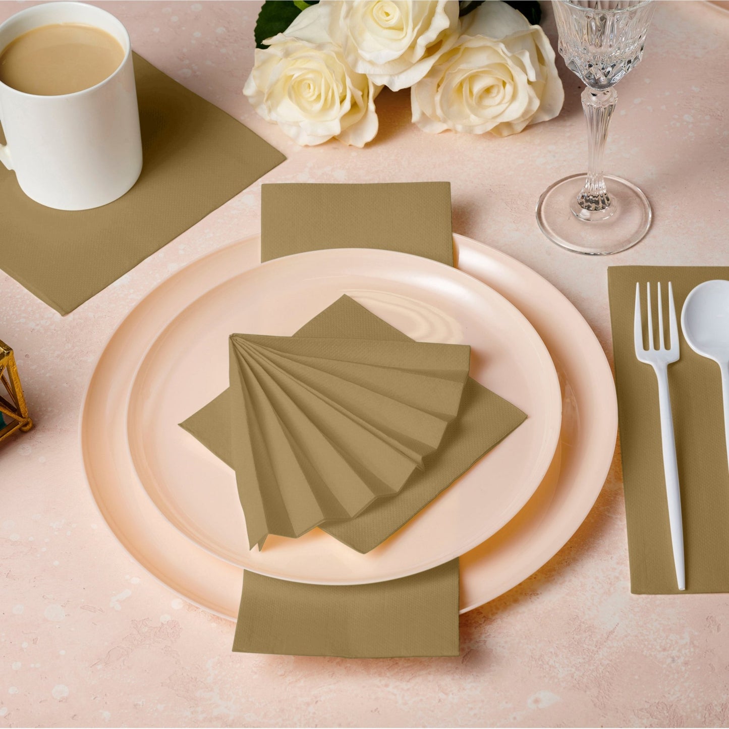 Naperee - Disposable Quilted Luncheon Napkins | 13"X13" - Naptec Paper - Naperee