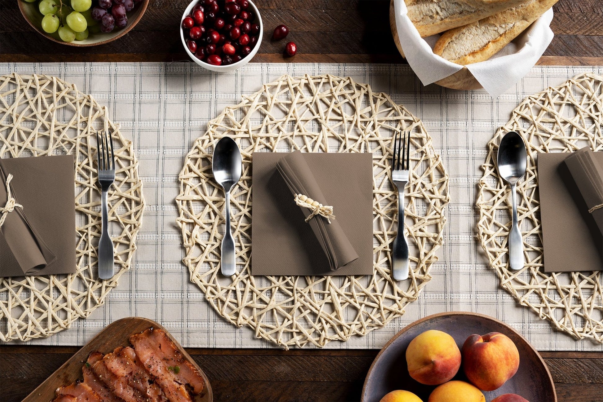 Disposable Linen-Feel Luncheon Napkins | Airlaid Paper, 13"X13", 100-Pack - Naptec Paper - Servietto