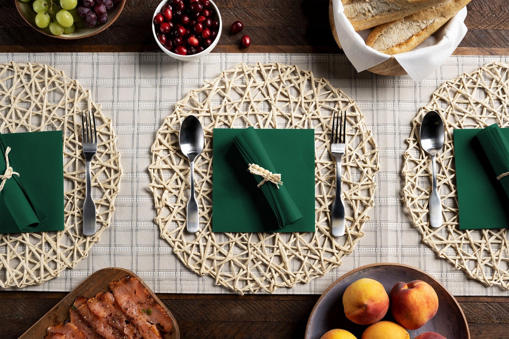 Disposable Linen-Feel Luncheon Napkins | Airlaid Paper, 13"X13", 100-Pack - Naptec Paper - Servietto