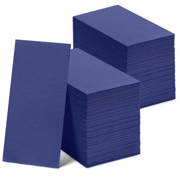 NP-3PGT-DBLU-300, blue 3-ply disposable guest towels 
