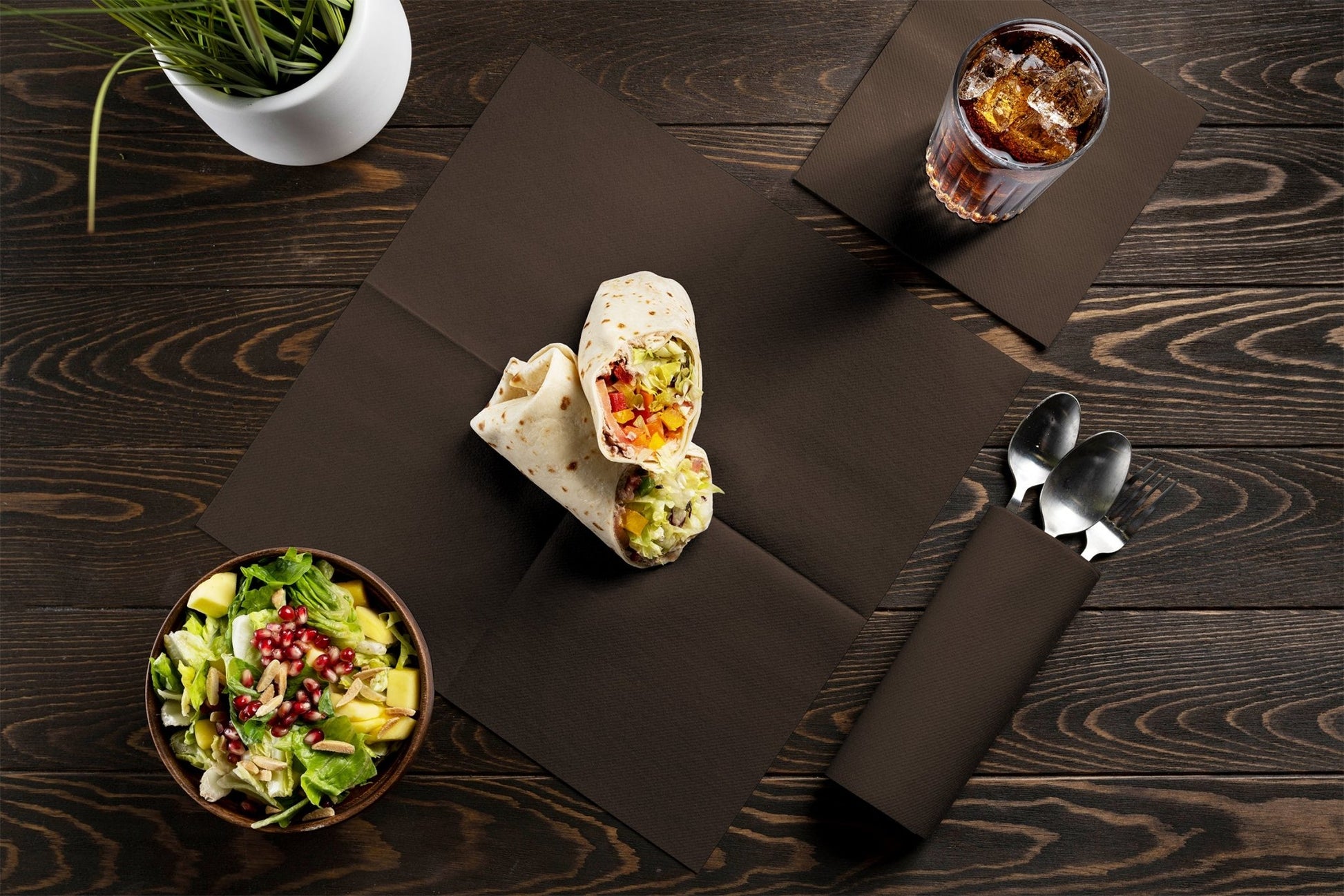 Disposable Linen-Feel Luncheon Napkins | Airlaid Paper, 13"X13", 100-Pack - Naptec Paper - Servietto