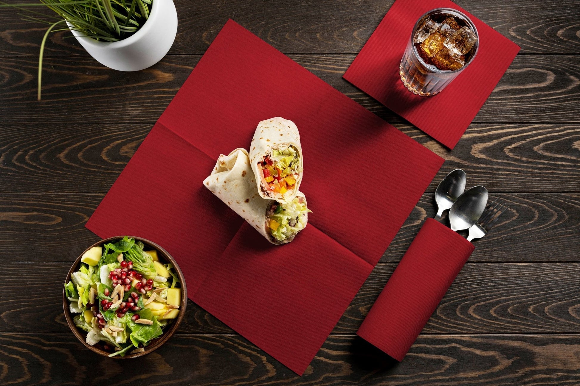 Disposable Linen-Feel Luncheon Napkins | Airlaid Paper, 13"X13", 100-Pack - Naptec Paper - Servietto
