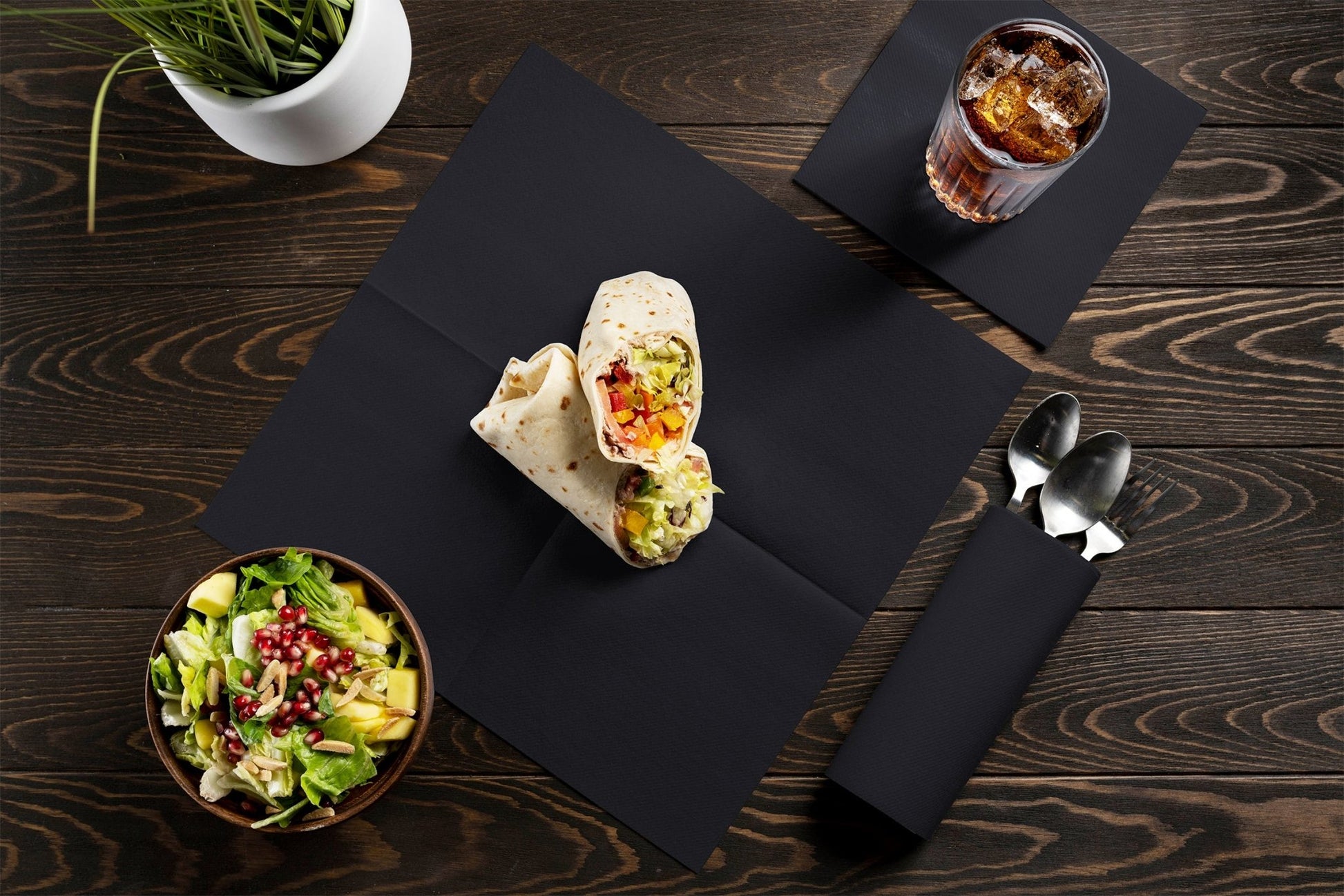 Disposable Linen-Feel Luncheon Napkins | Airlaid Paper, 13"X13", 100-Pack - Naptec Paper - Servietto