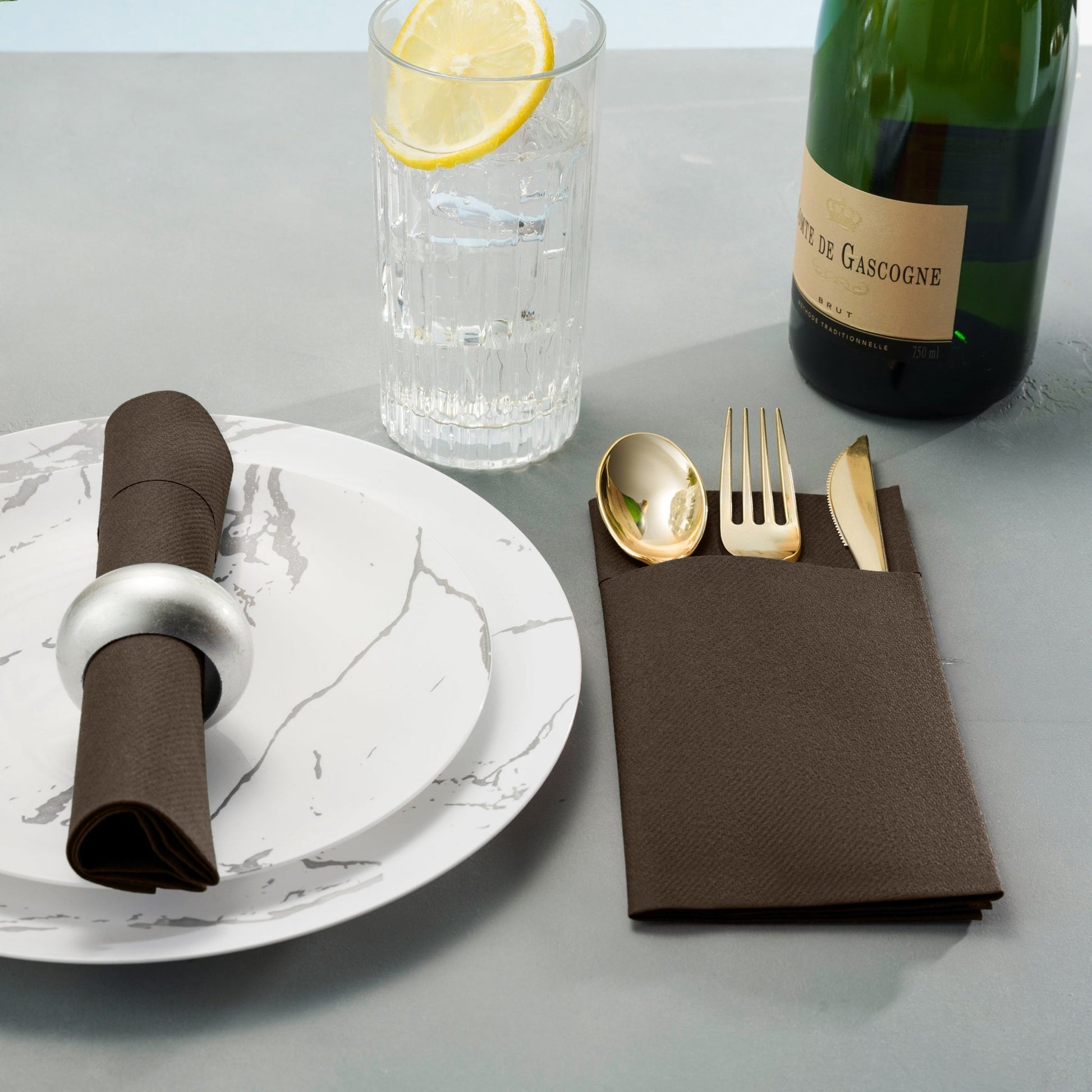 Disposable Linen-Feel Dinner Pocket Napkins | Airlaid Paper, 12"x16" - Naptec Paper - Servietto