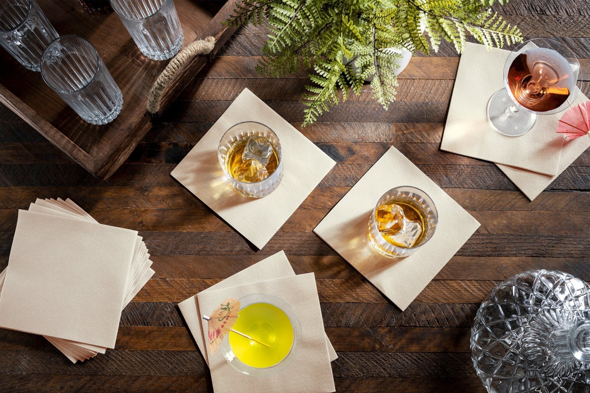 Disposable Linen-Feel Luncheon Napkins | Airlaid Paper, 13"X13", 100-Pack - Naptec Paper - Servietto