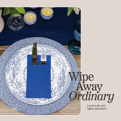 Disposable Dinner Pocket Napkins | Quilted Tissue Paper, 15"X15"