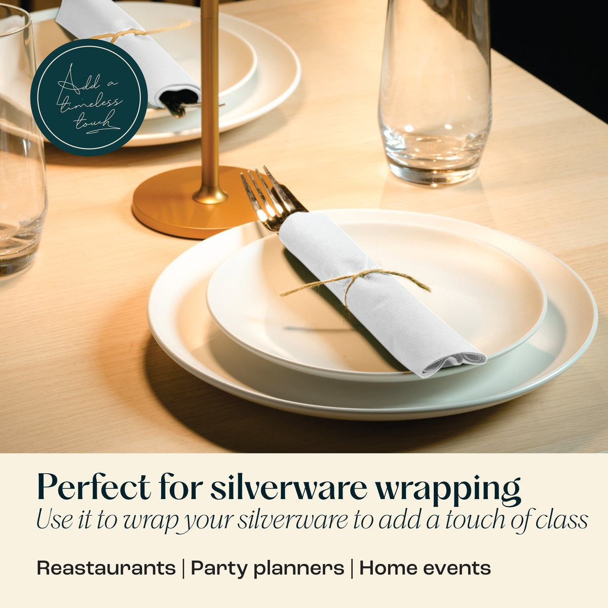 Disposable Linen-Feel Dinner Napkins, Book-Fold Style | Airlaid Paper, 16"x16"