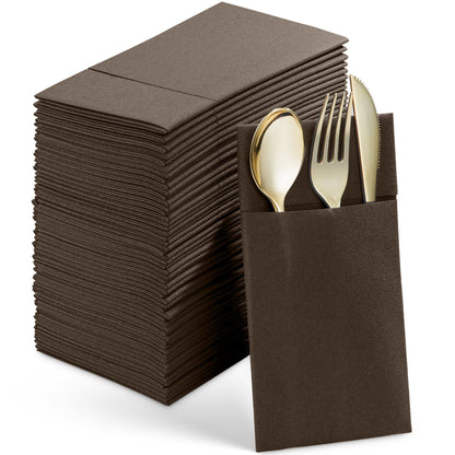 Disposable Linen-Feel Dinner Pocket Napkins | Airlaid Paper, 12"x16" - Naptec Paper - Servietto