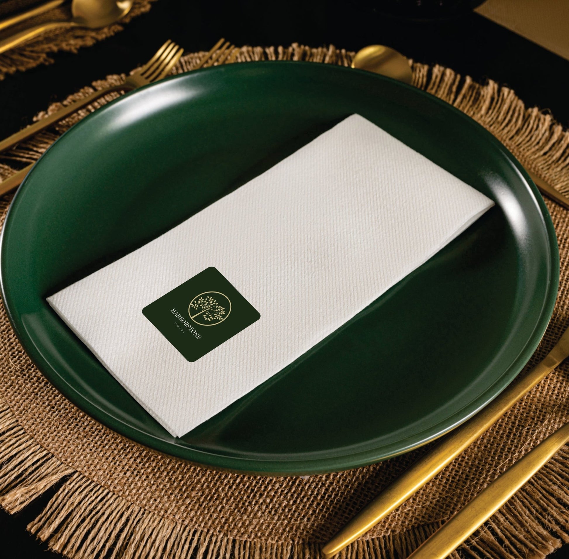 Disposable Linen-Feel Dinner Napkins | Airlaid Paper, 17"x17", 800-Pack - Color Printing - Naptec Paper - BloominGoods