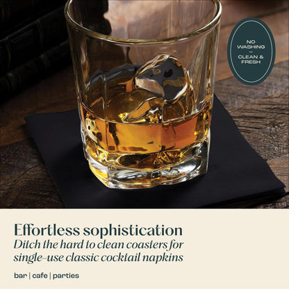 all, disposable linen-feel cocktail  napkins 