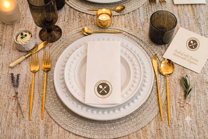 Disposable Bathroom Napkins | Linen-Feel Guest Towels | 12" x 17" White Airlaid Paper Napkins - Color Printing - Naptec Paper - BloominGoods