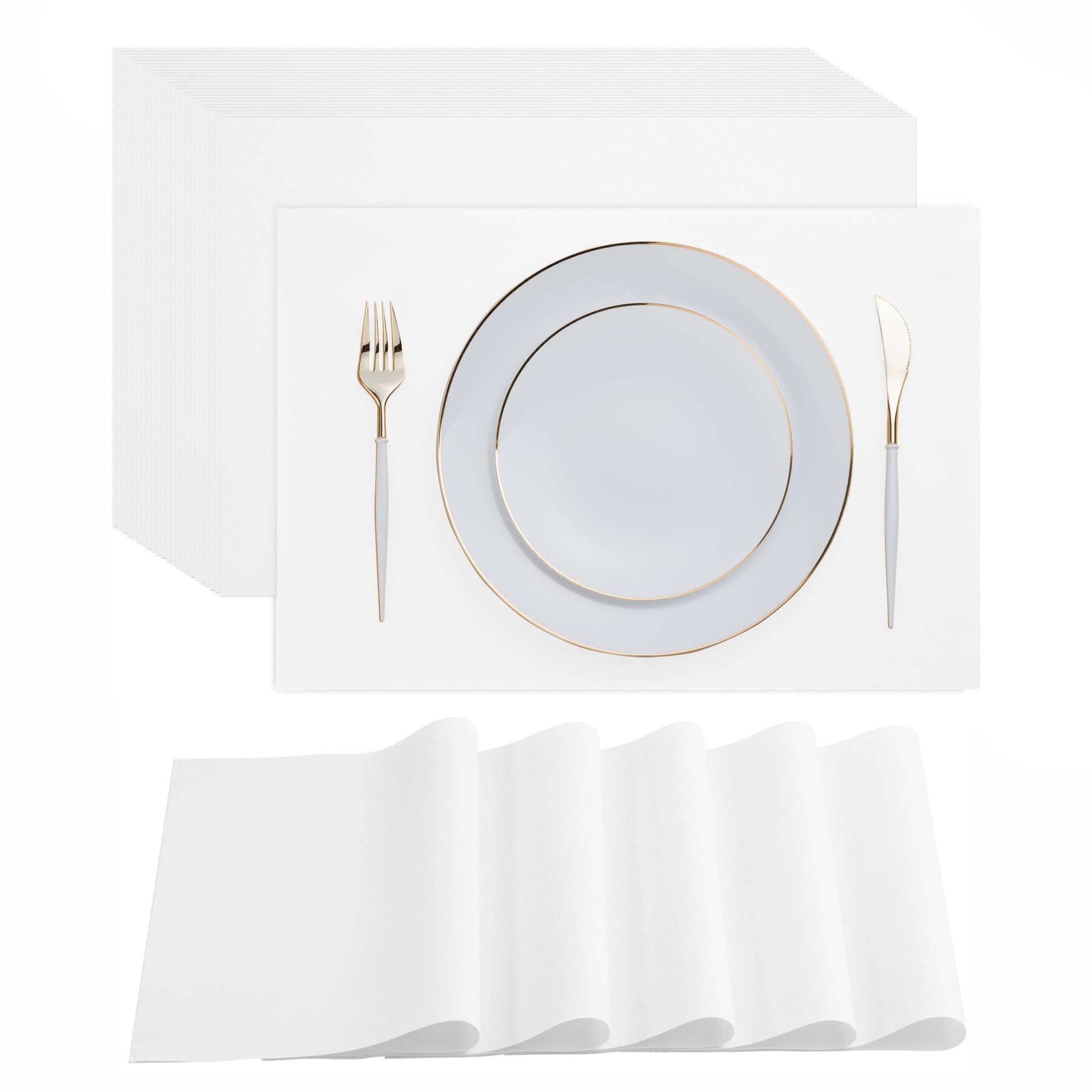 Disposable Linen-Feel Placemats| Airlaid Paper, 12"x18", 100-Pack - Naptec Paper - Servietto