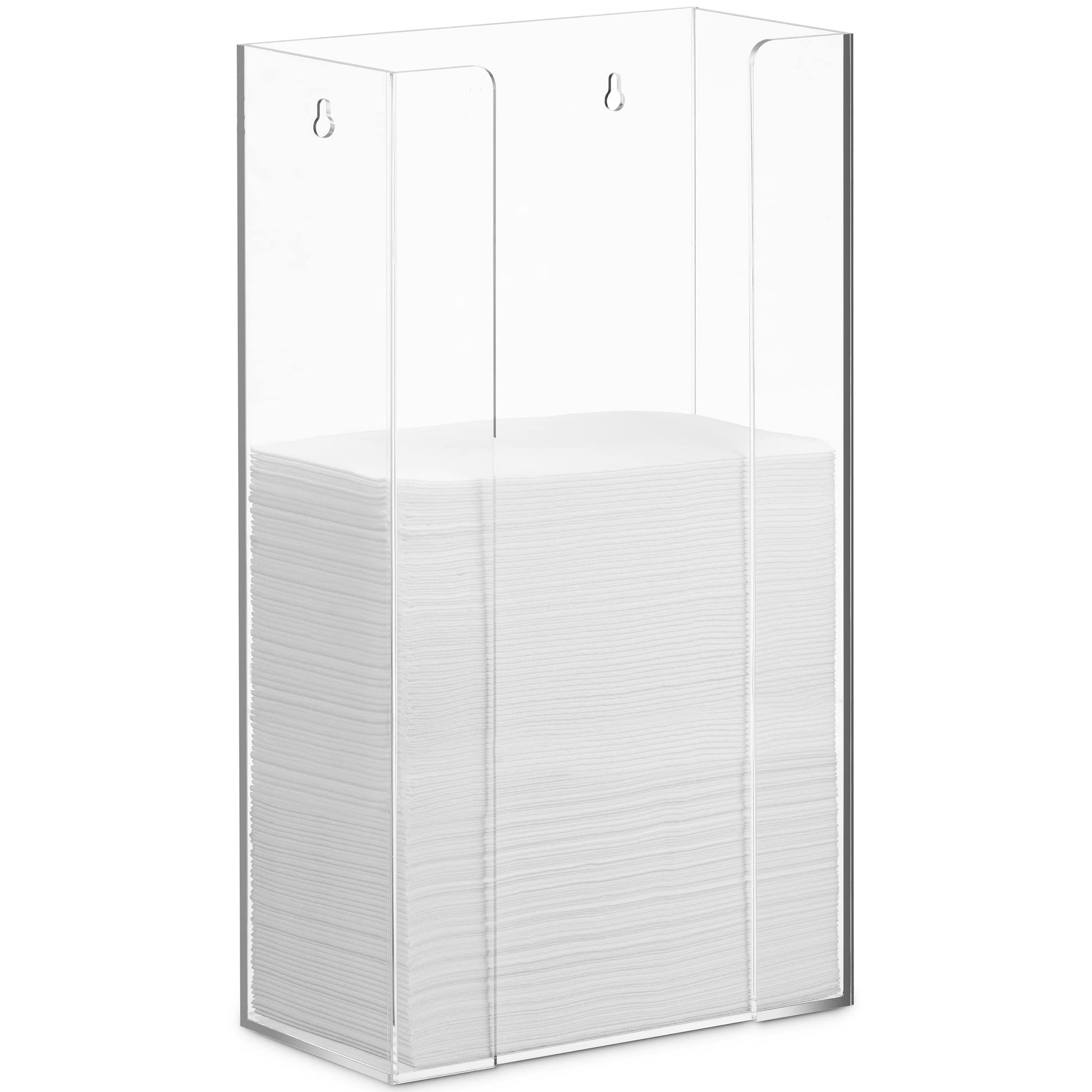 Guest Towel Holder, | Clear Acrylic | 9.25" x 5.75" x 8"H - Naptec Paper - BloominGoods