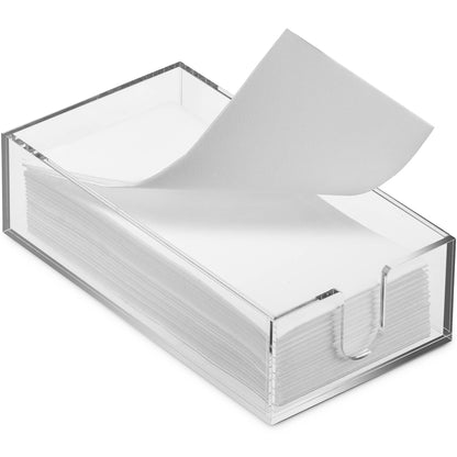 Guest Towel Tray | Clear Acrylic | 9.25" x 5.75" x 2.75"H - Naptec Paper - BloominGoods