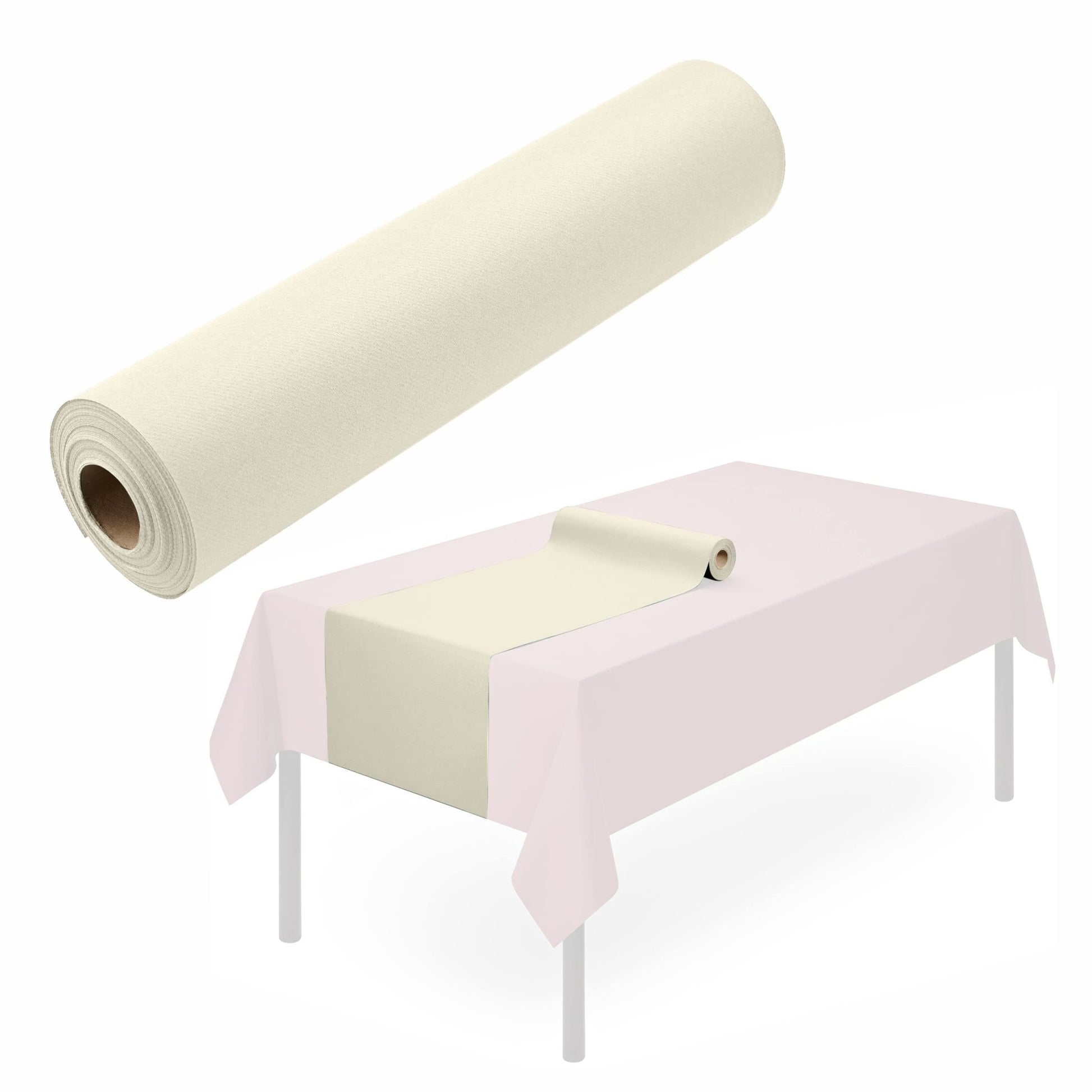 Disposable Linen-Like Table Runner Roll - Airlaid Paper | 16" wide x 80' long, (48" perforations) - Naptec Paper - Servietto