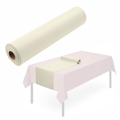 Disposable Linen-Like Table Runner Roll - Airlaid Paper | 16" wide x 80' long, (48" perforations) - Naptec Paper - Servietto