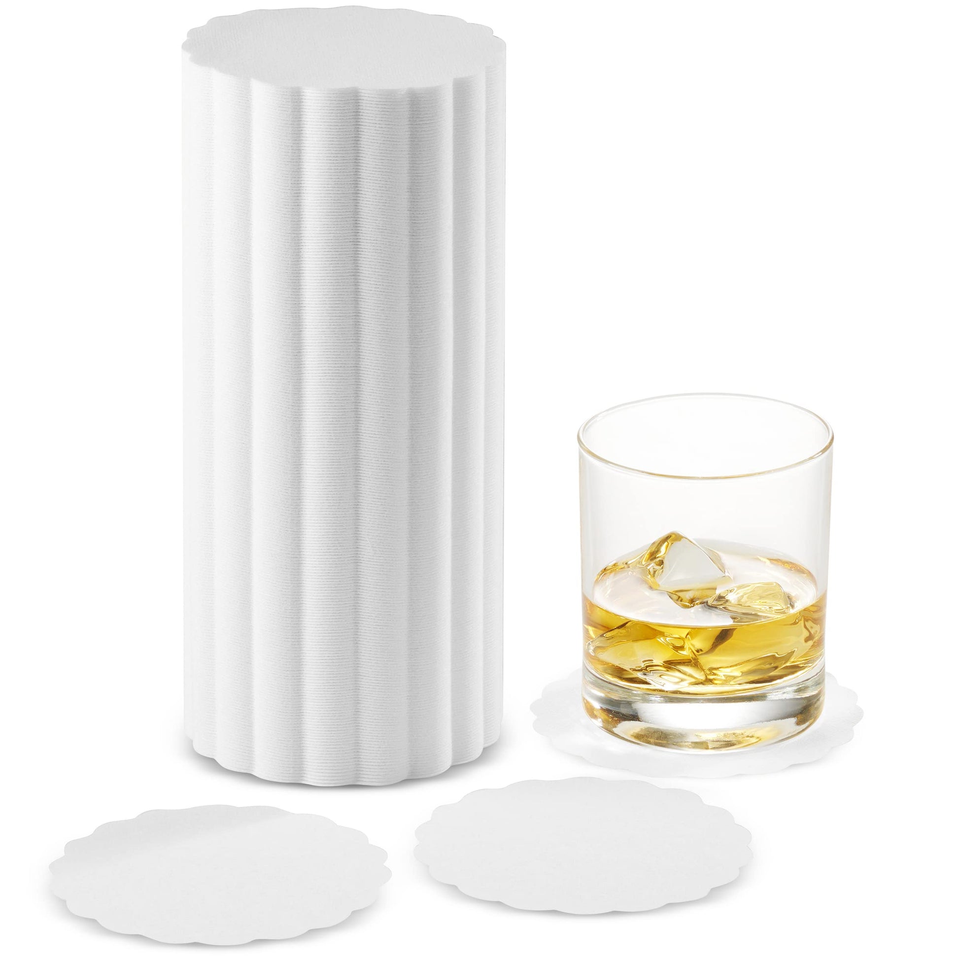 Disposable Linen-Feel Coasters | Airlaid Paper, 3.5", 500-Pack - Naptec Paper - BloominGoods