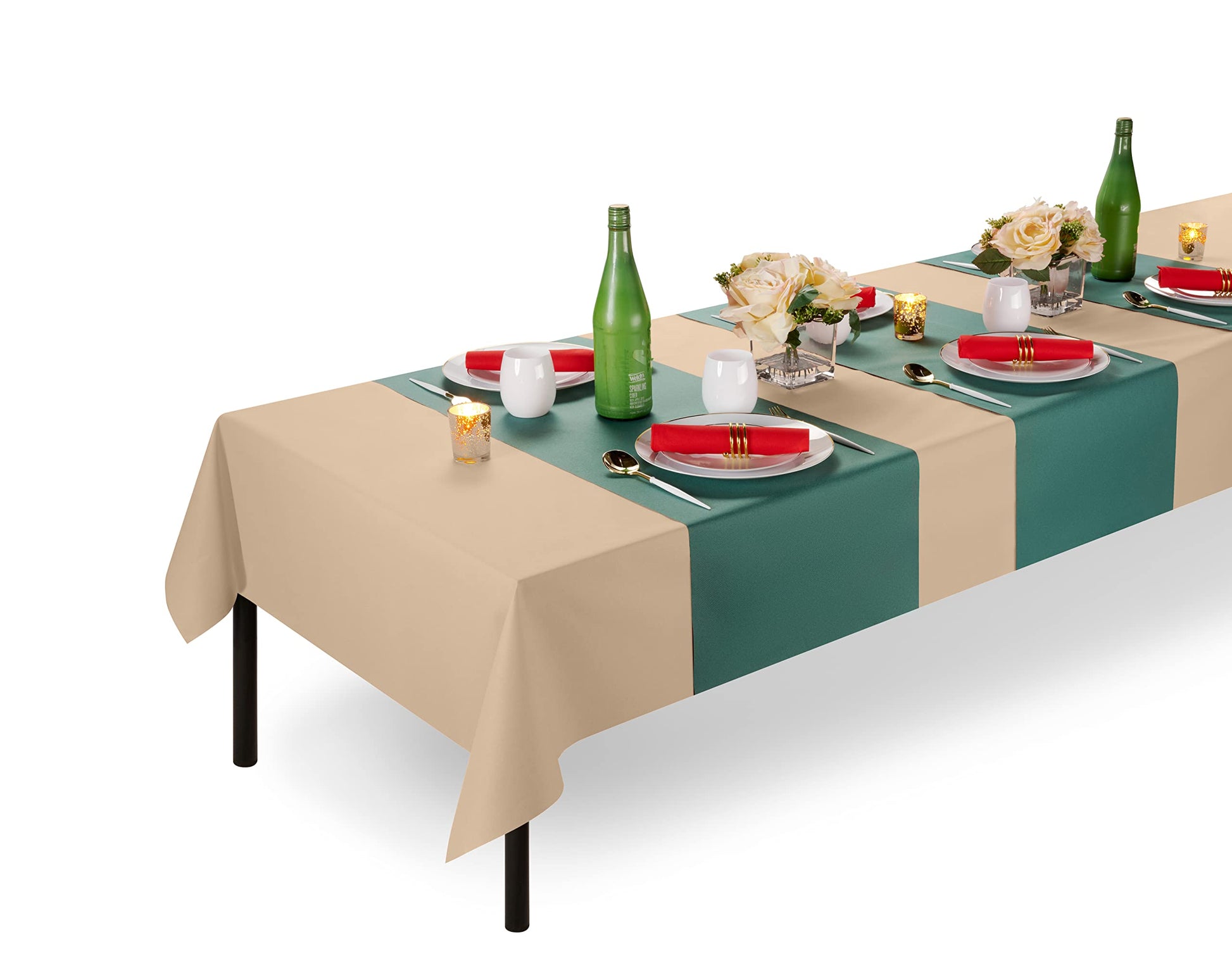 Disposable Linen-Like Table Cloth Roll - Airlaid Paper | 55" wide x 80' long - Naptec Paper - Servietto