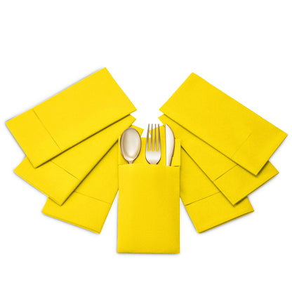Disposable Linen-Feel Dinner Pocket Napkins | Airlaid Paper, 12"x16" - Naptec Paper - Servietto