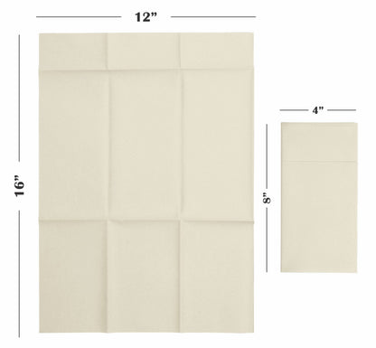 Disposable Linen-Feel Dinner Pocket Napkins | Airlaid Paper, 12"x16" - Naptec Paper - Servietto