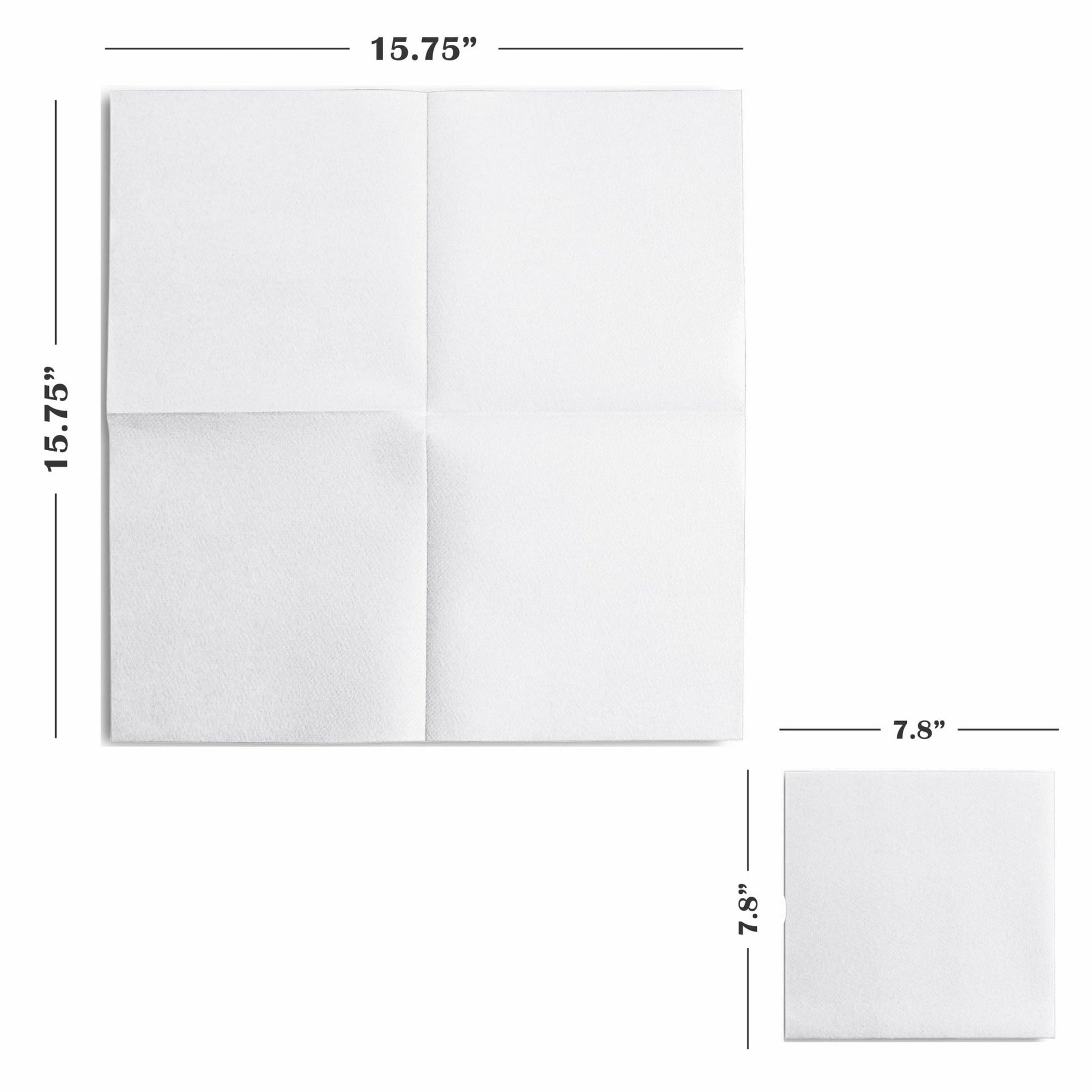 Disposable Linen-Feel Large Luncheon Napkins | Airlaid Paper, 16"x16", 50-Pack - Naptec Paper - BloominGoods