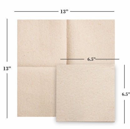 Disposable Cloth-Like Luncheon Napkins | Natural, 13"x13"