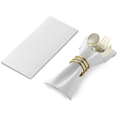 Disposable Linen-Feel Dinner Pocket Napkins | Airlaid Paper, 12"x16" - Naptec Paper - Servietto
