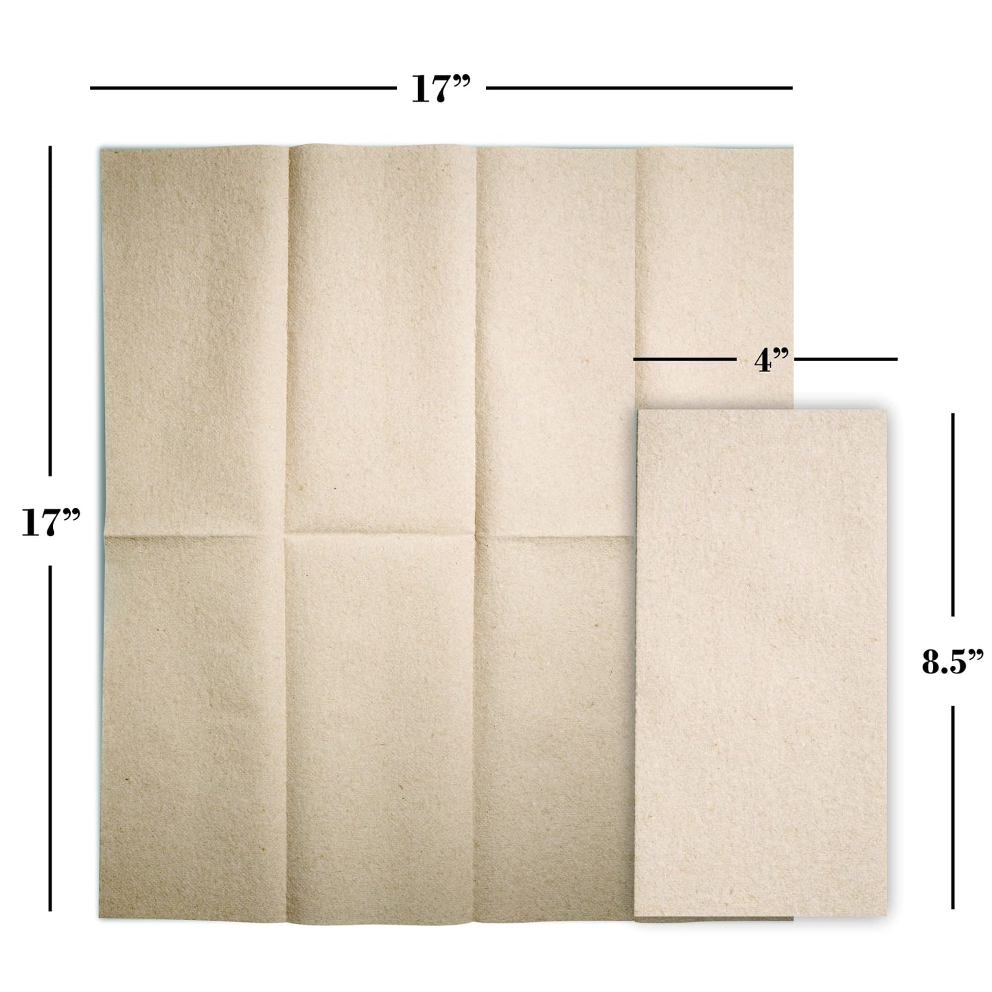 Disposable Cloth-Like Dinner Napkins | Natural, 17"x17"