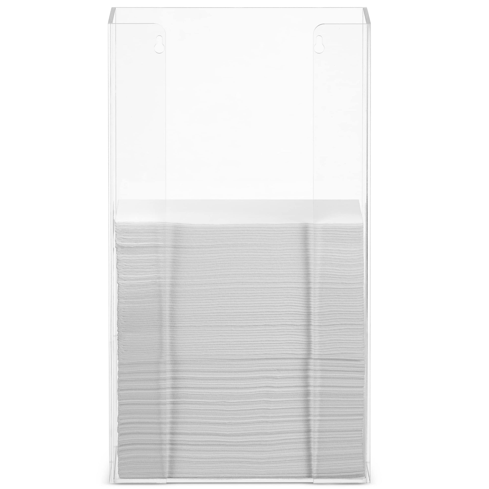 Guest Towel Holder, | Clear Acrylic | 9.25" x 5.75" x 8"H - Naptec Paper - BloominGoods