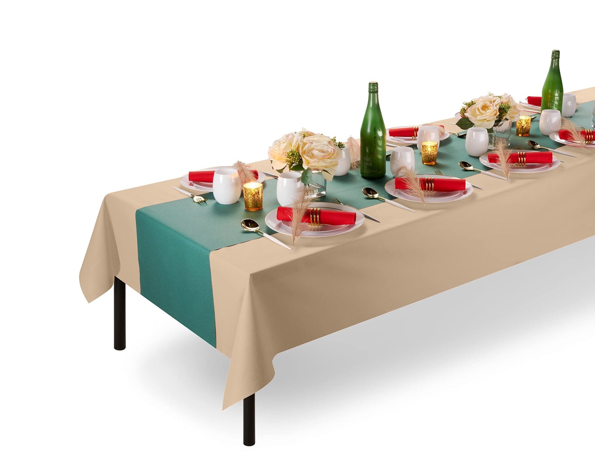 Disposable Linen-Like Table Cloth Roll - Airlaid Paper | 55" wide x 80' long - Naptec Paper - Servietto
