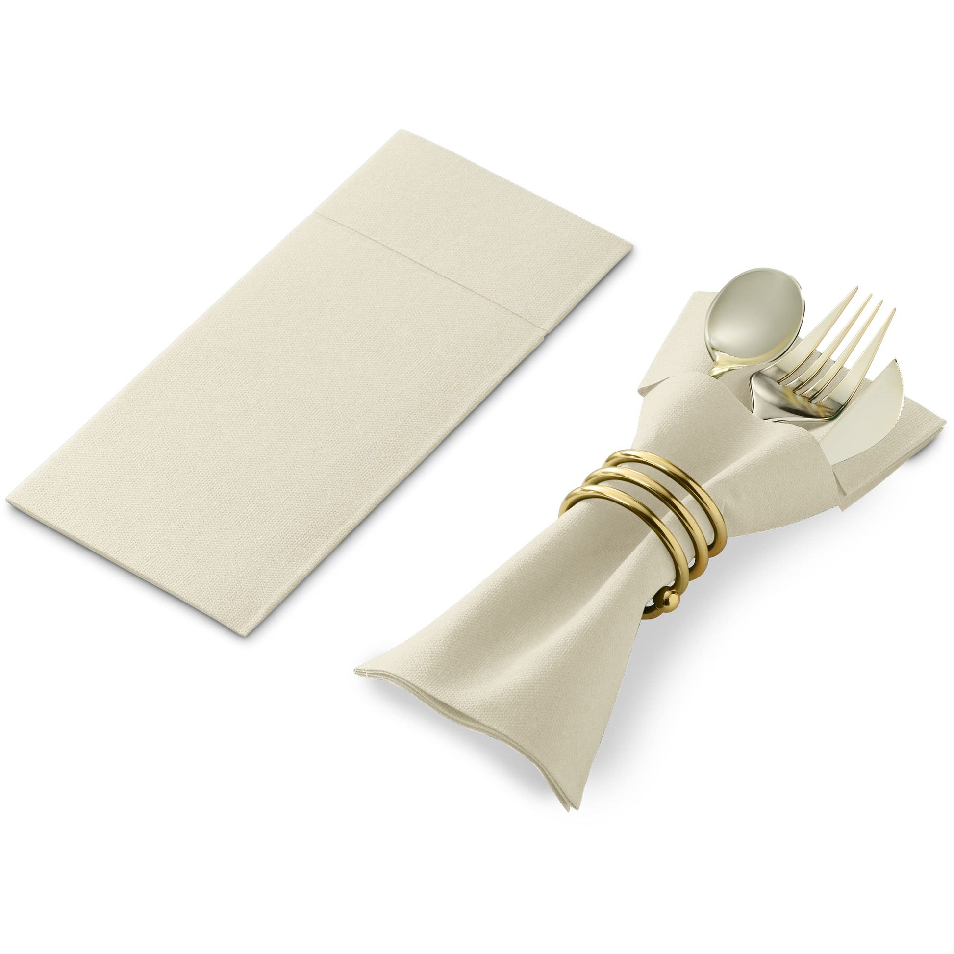 Disposable Linen-Feel Dinner Pocket Napkins | Airlaid Paper, 12"x16" - Naptec Paper - Servietto
