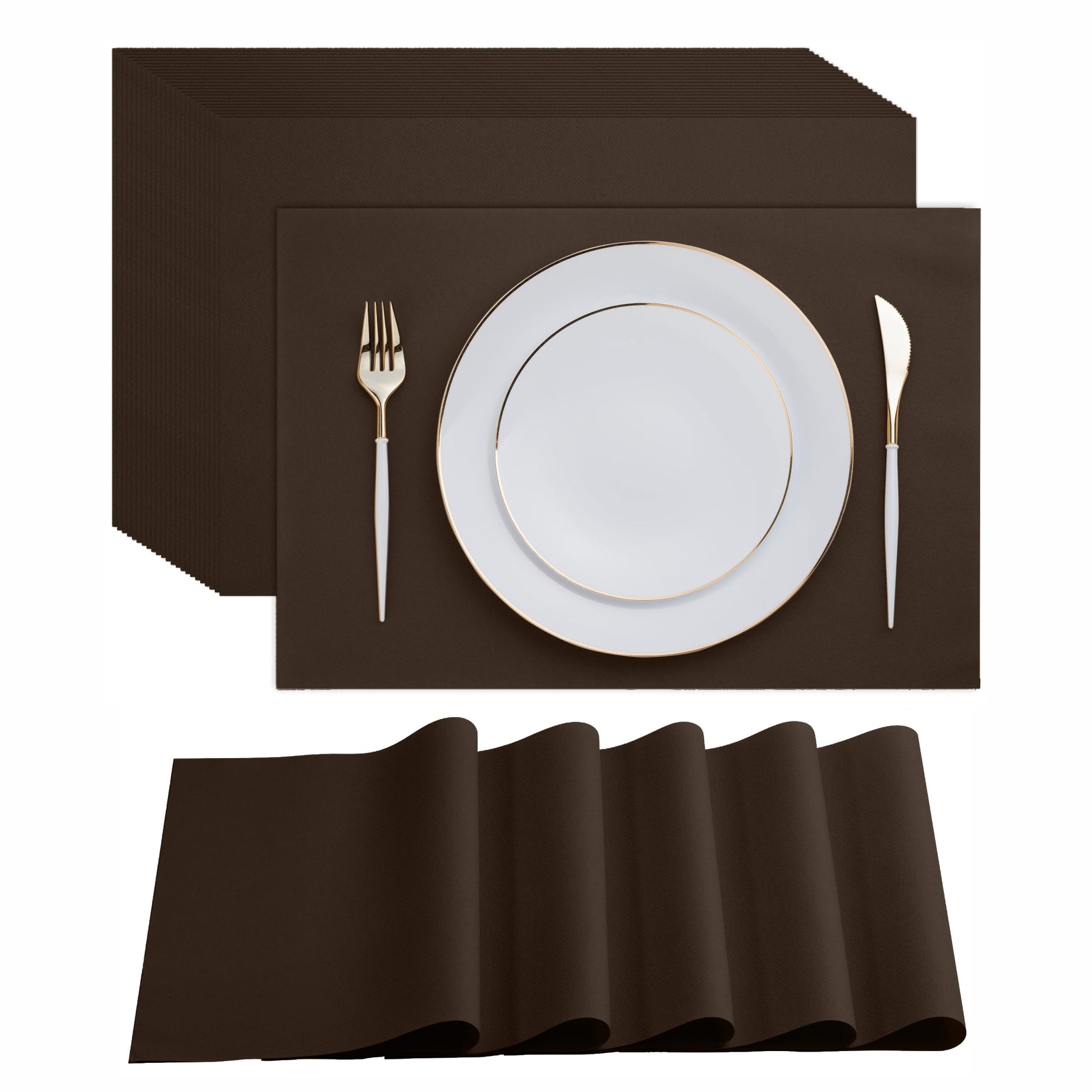 Disposable Linen-Feel Placemats| Airlaid Paper, 12"x18", 100-Pack - Naptec Paper - Servietto