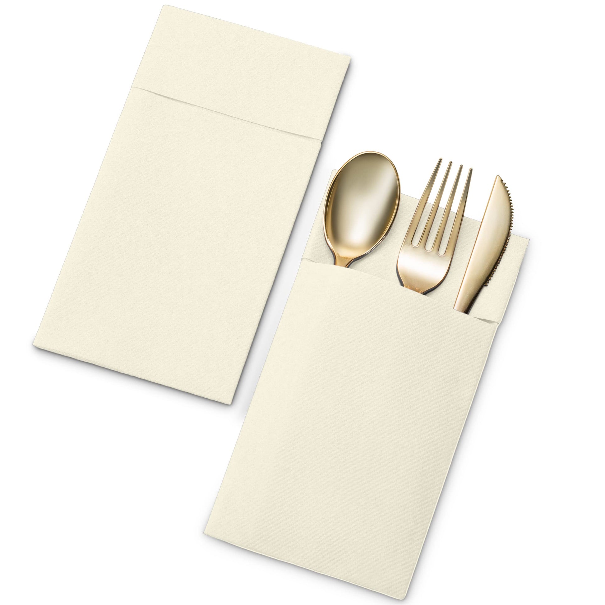 Disposable Linen-Feel Dinner Pocket Napkins | Airlaid Paper, 12"x16" - Naptec Paper - Servietto