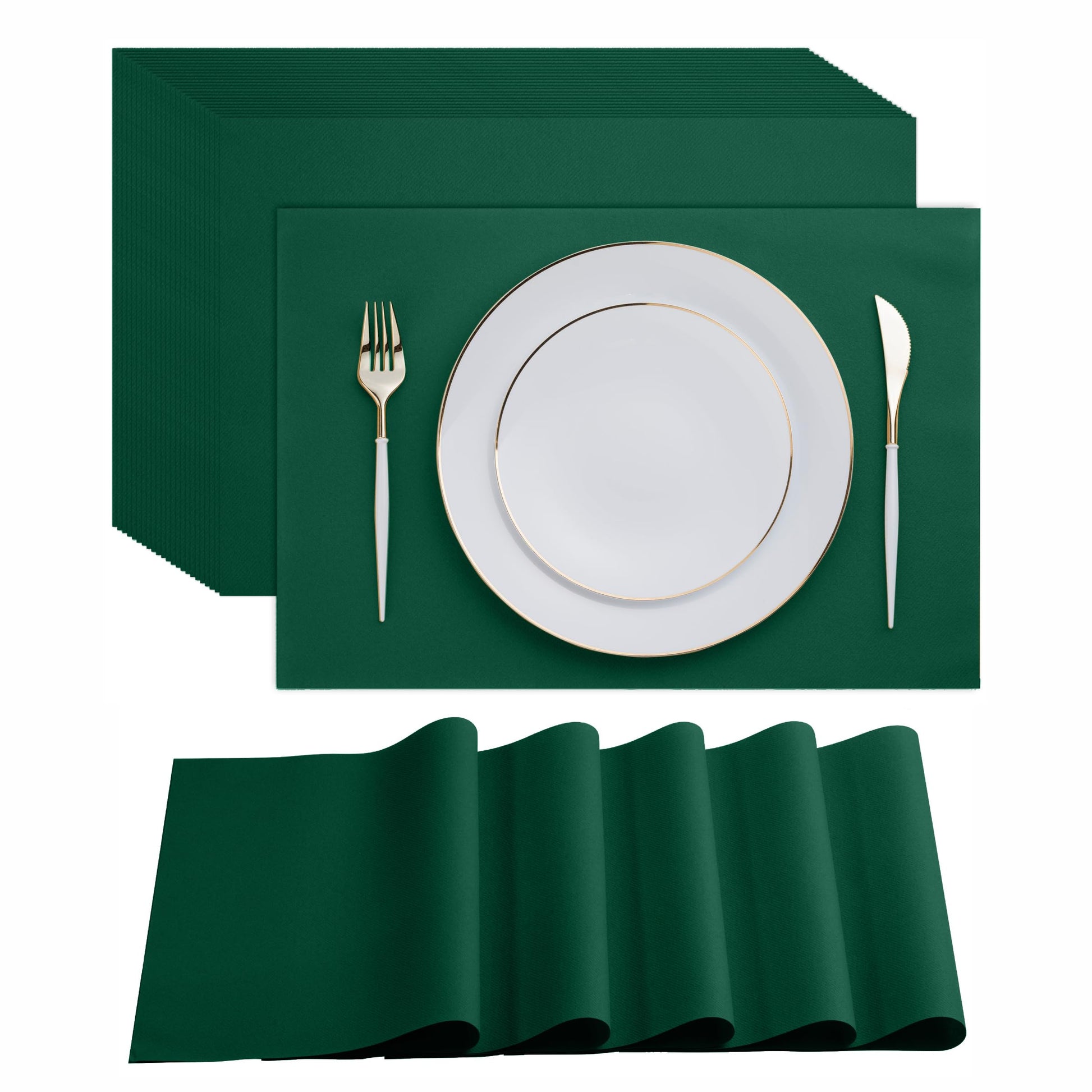 Disposable Linen-Feel Placemats| Airlaid Paper, 12"x18", 100-Pack - Naptec Paper - Servietto