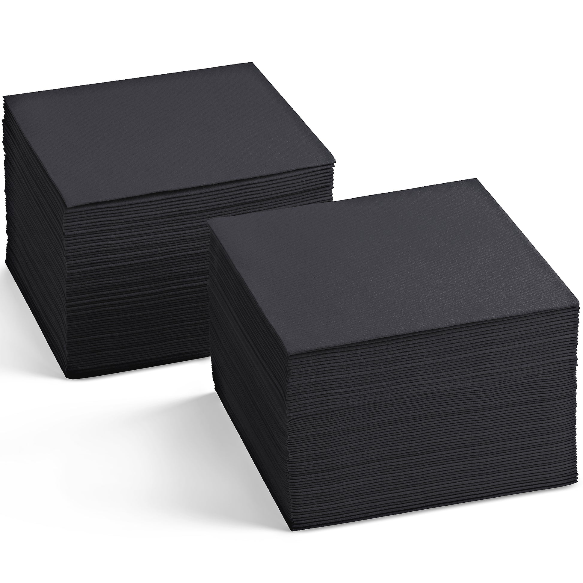 BG-CBN-BLCK/200,  black disposable linen-feel beverage napkins