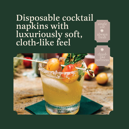 Disposable Linen-Feel Beverage Napkins | Airlaid Paper, 10"x10" (unfolded), 200-Pack