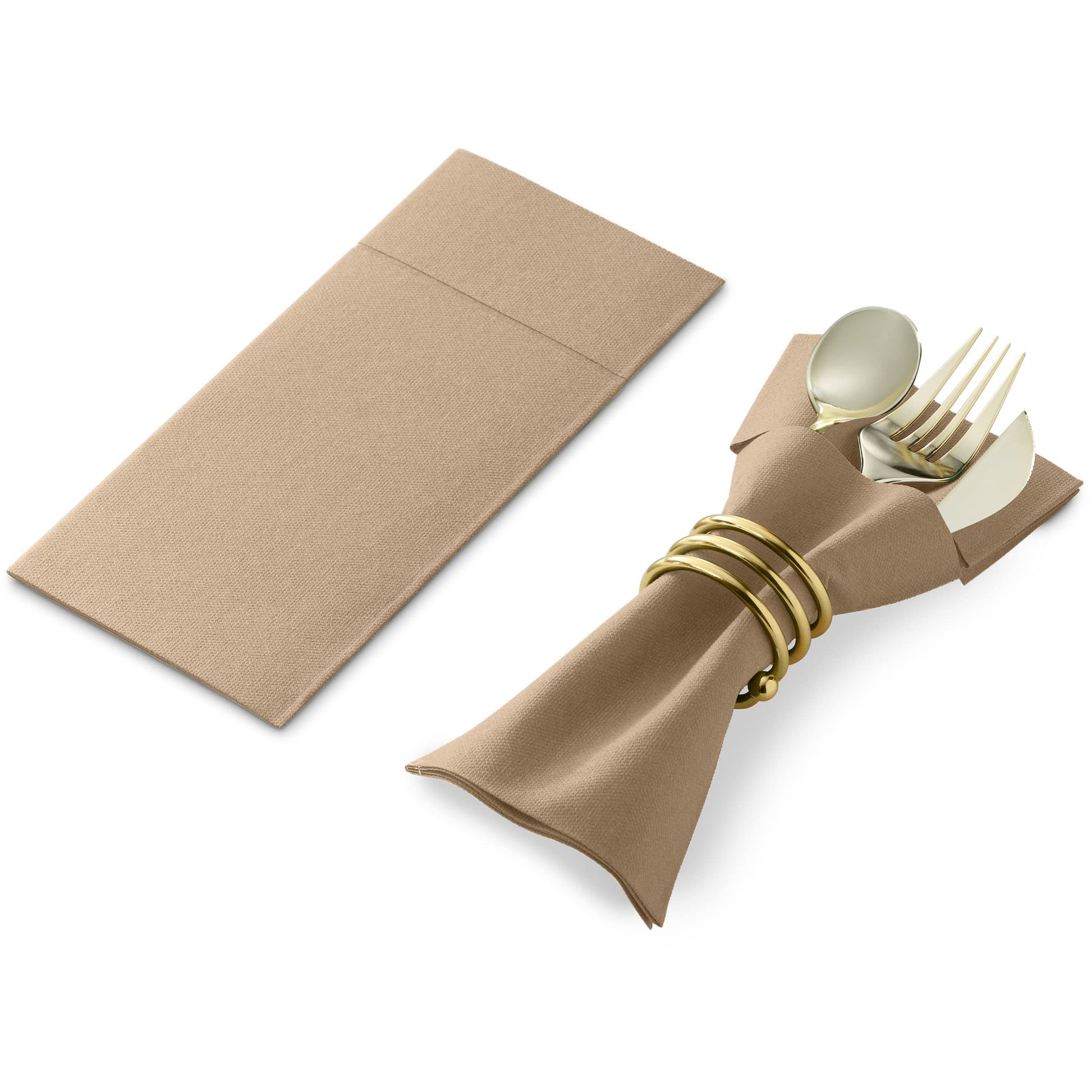 Disposable Linen-Feel Dinner Pocket Napkins | Airlaid Paper, 12"x16" - Naptec Paper - Servietto