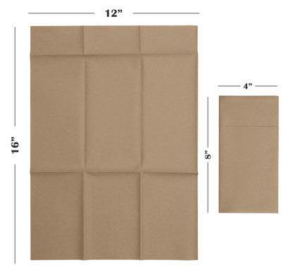 Disposable Linen-Feel Dinner Pocket Napkins | Airlaid Paper, 12"x16" - Naptec Paper - Servietto