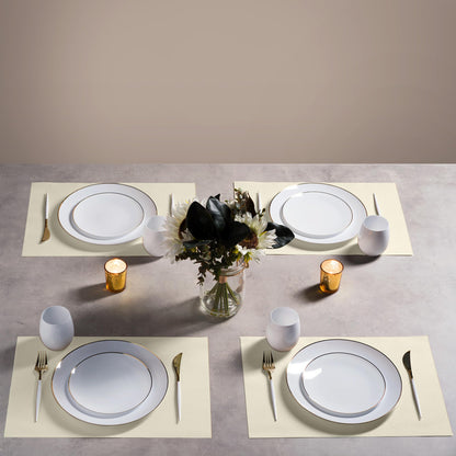 Disposable Linen-Feel Placemats| Airlaid Paper, 12"x18", 100-Pack - Naptec Paper - Servietto