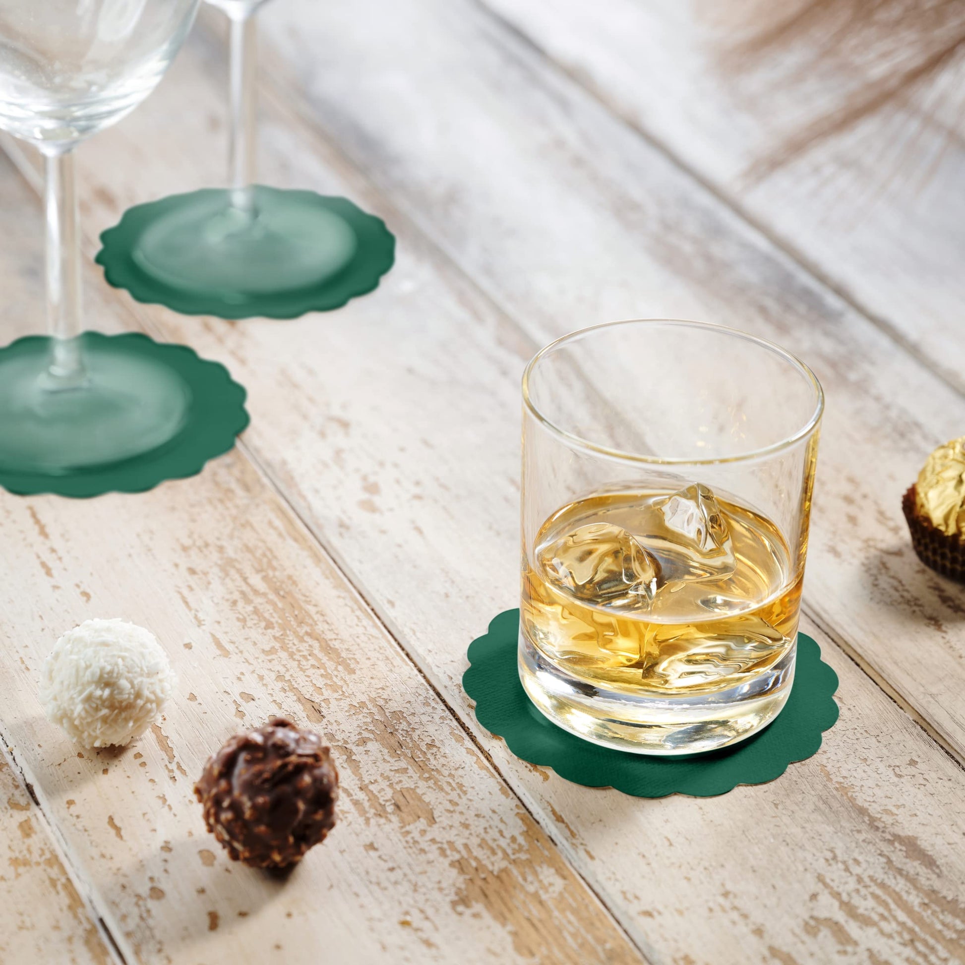 Disposable Linen-Feel Coasters | Airlaid Paper, 3.5", 500-Pack - Naptec Paper - BloominGoods