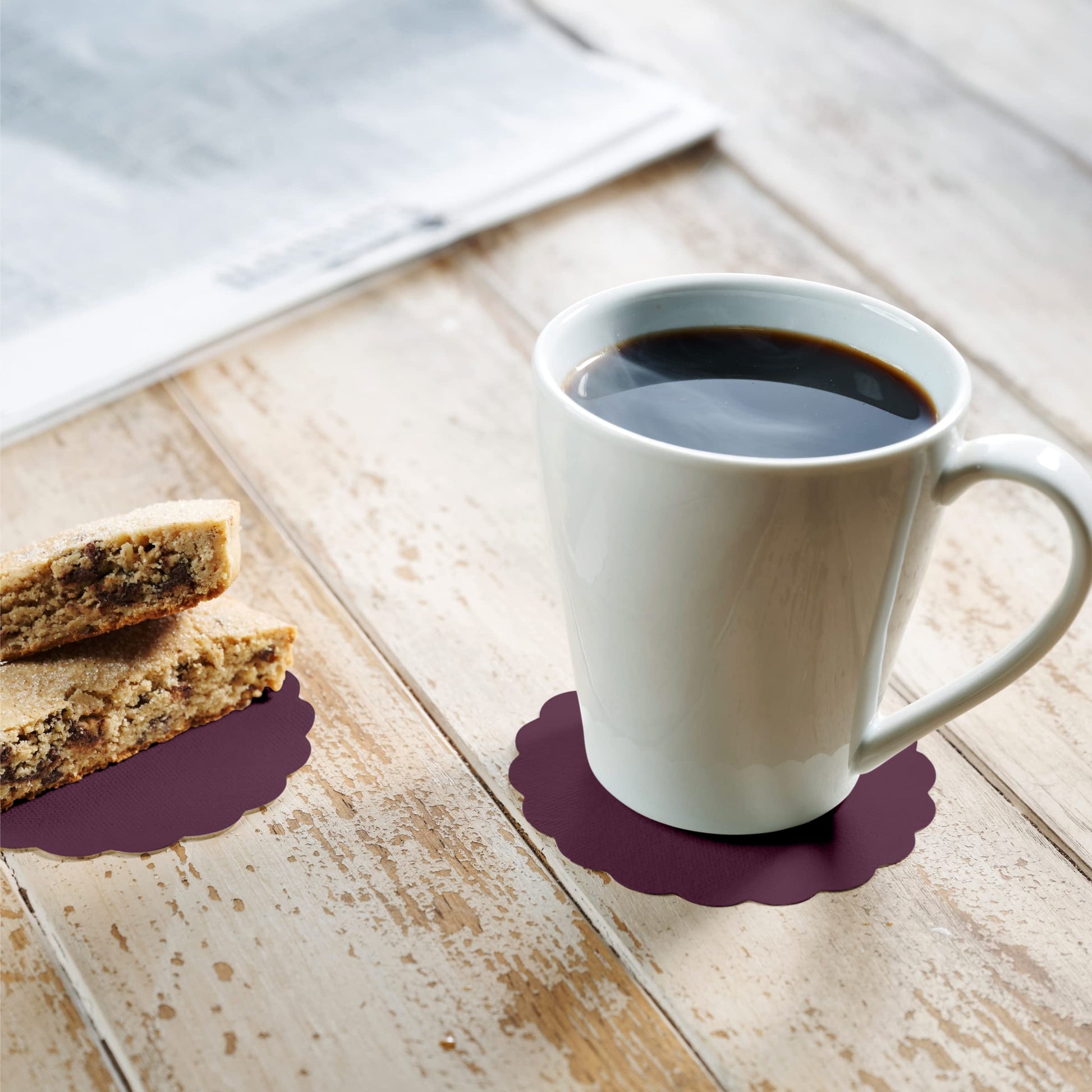 Disposable Linen-Feel Coasters | Airlaid Paper, 3.5", 500-Pack - Naptec Paper - BloominGoods