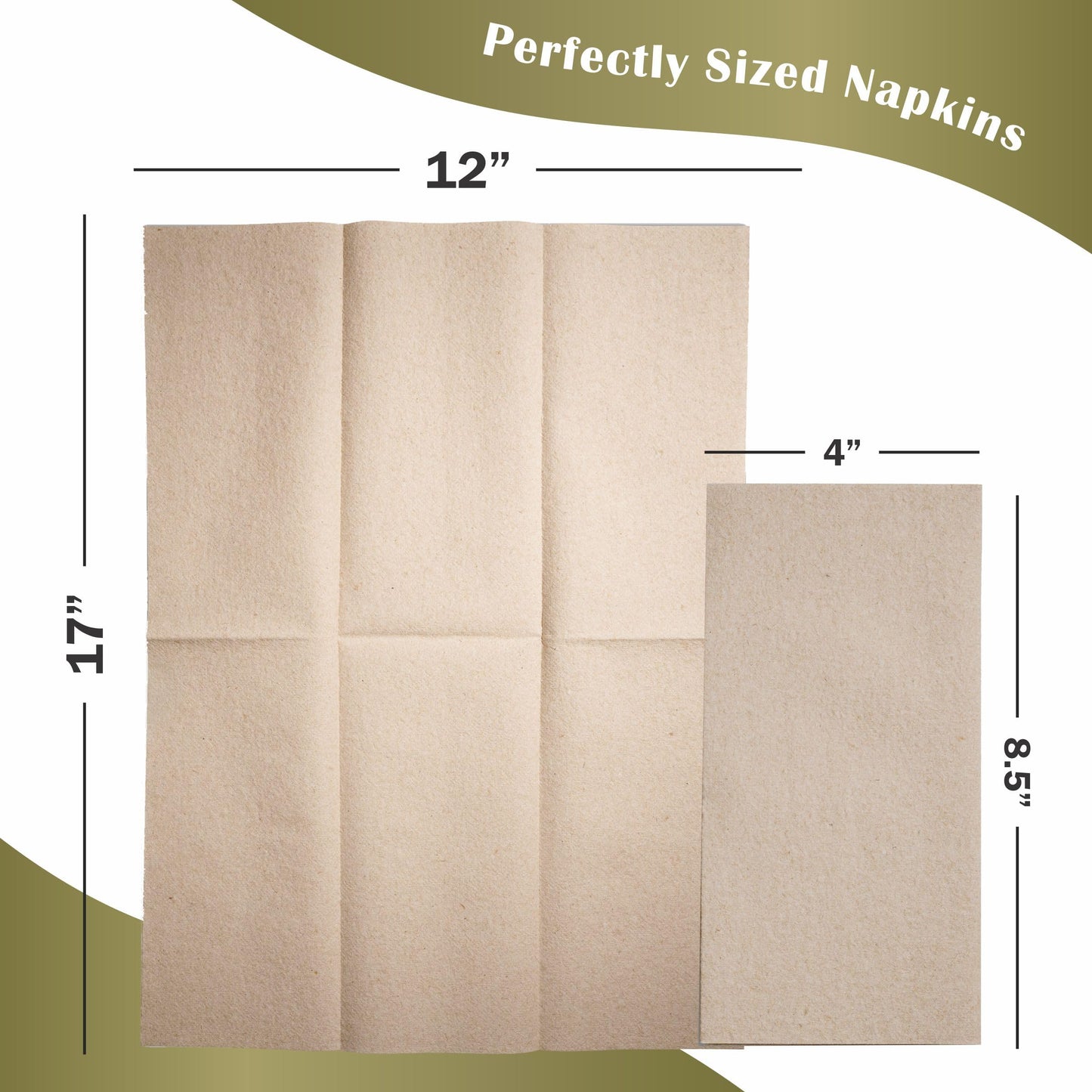 Disposable Cloth-Like Guest Towel, Napkins | Natural, 12"x17"